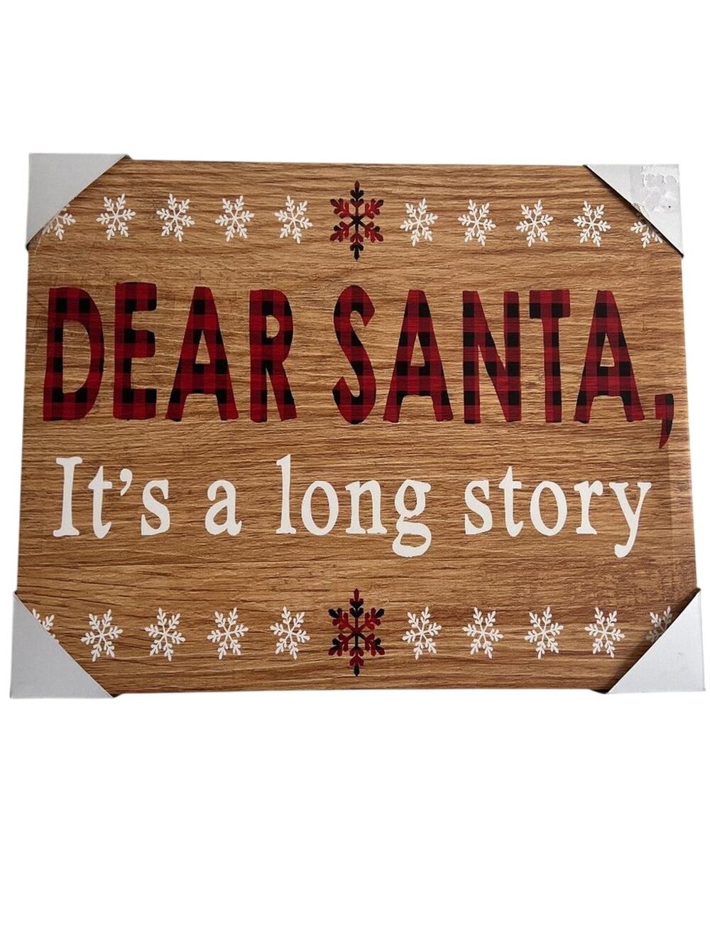 Christmas Themed Wall Art - Dear Santa, It's a long story